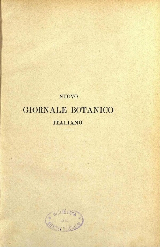 Nuovo Giornale botanico italiano. V. 18