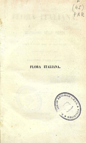 Flora italiana [...] Vol. III