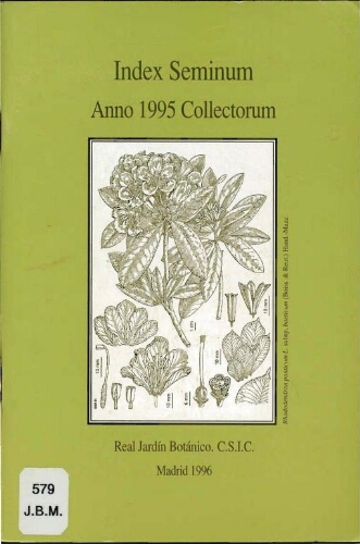 Index seminum in Horto Botanico Matritensi ... 1995