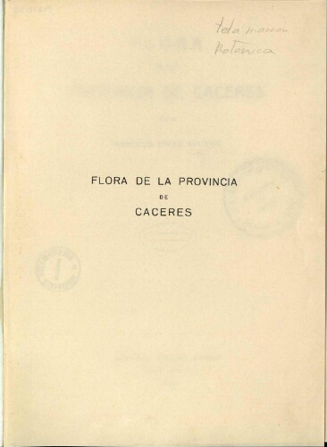 Flora de la provincia de Cáceres