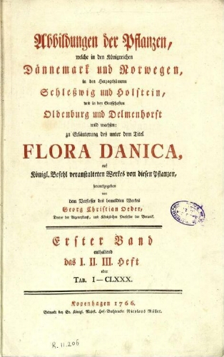 Flora Danica [...] Erster Band