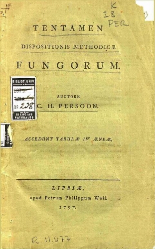 Tentamen dispositionis methodicae fungorum