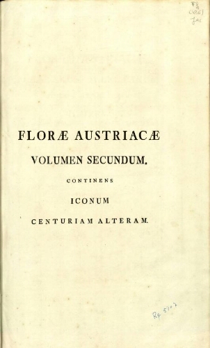 Florae Austriacae [...] Vol. II