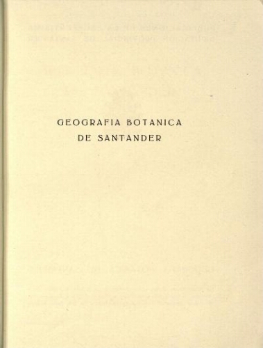 Geografía botánica de Santander