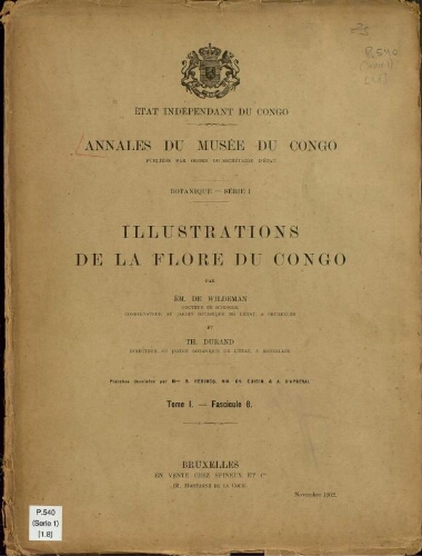 Annales du Musée du Congo (Belge). Série I. Botanique. Tome I -- Fasc. 8