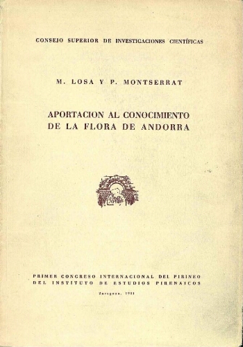Aportación al conocimiento de la flora de Andorra