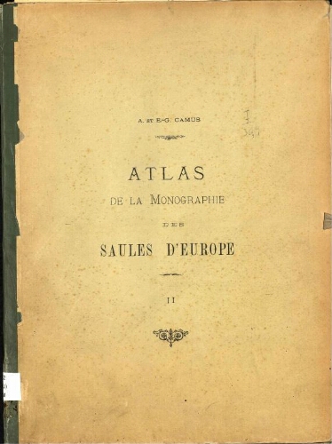 Atlas de la Monographie des Saules de Europe II