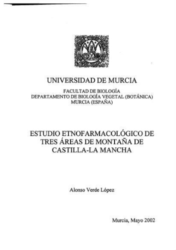 Estudio etnofarmacológico de tres áreas de montaña de Castilla-La Mancha