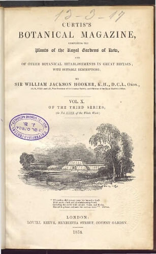 Curtis's Botanical Magazine (1801). Vol. 80 (Vol. 10 of the third series)