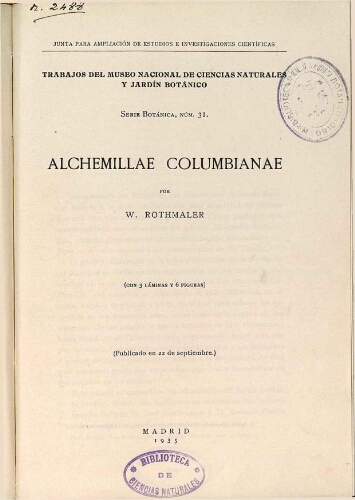 Alchemillae Columbianae