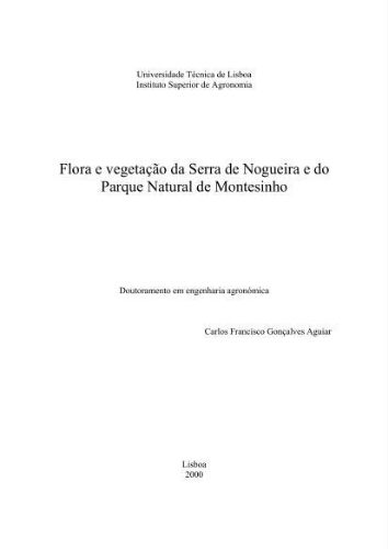 Flora e vegetação da Serra de Nogueira e do Parque Natural de Montesinho