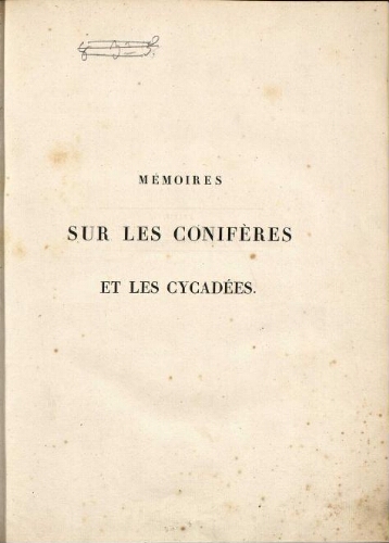 Commentatio botanica de Conifereis et Cycadeis