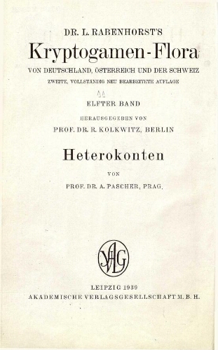Rabenhorst's Kryptogamen-Flora [...] Zweite Auflage [...] [Band 11]