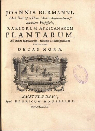 Rariorum Africanarum Plantarum [...] Decas nona