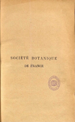 Bulletin de la Société botanique de France [...] T. 72 (5e série - T. 1)