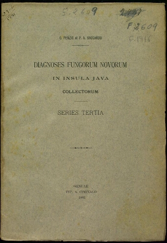Diagnoses fungorum novorum in insula Java collectorum. Series tertia