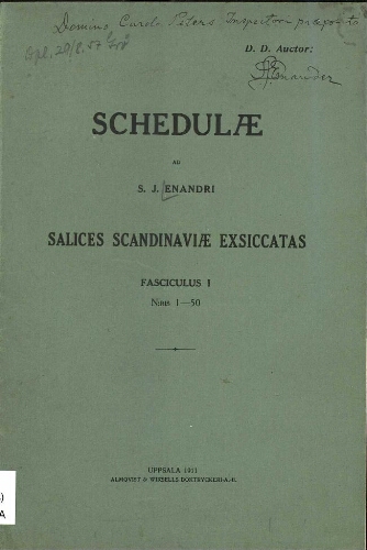 Salices Scandinaviae exsiccatae. Fasciculus I