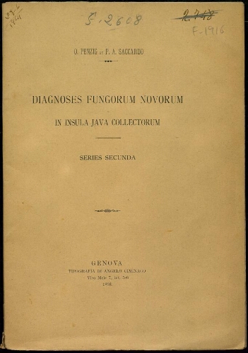 Diagnoses fungorum novorum in insula Java collectorum. Series secunda