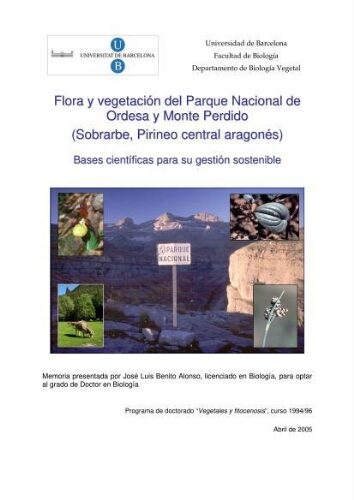 Flora y vegetación del Parque Nacional de Ordesa y Monte Perdido