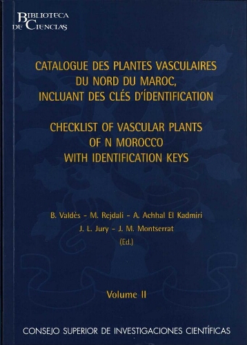 Catalogue des plantes vasculaires du nord du Maroc. Volume II