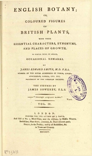 English botany [...] Vol. IV