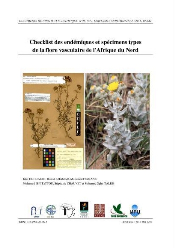 Checklist des endémiques et spécimens types de la flore vasculaire de l'Afrique du Nord