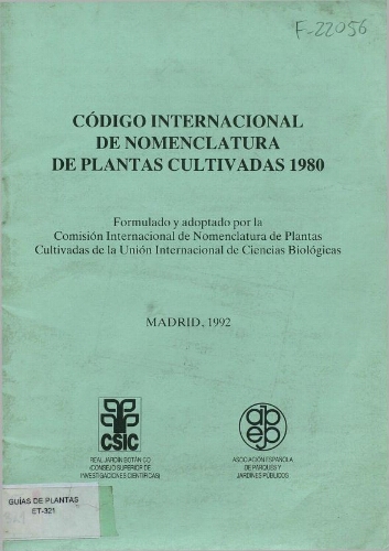 Código internacional de nomenclatura de plantas cultivadas 1980