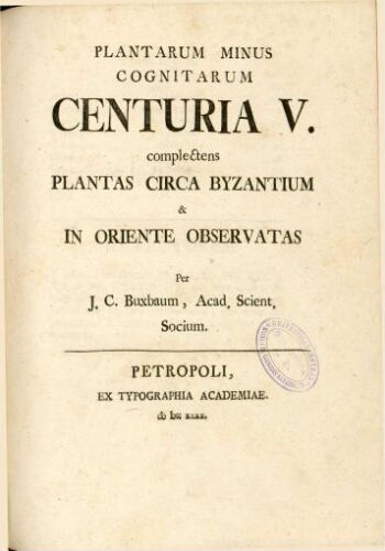 Plantarum minus cognitarum centuria V
