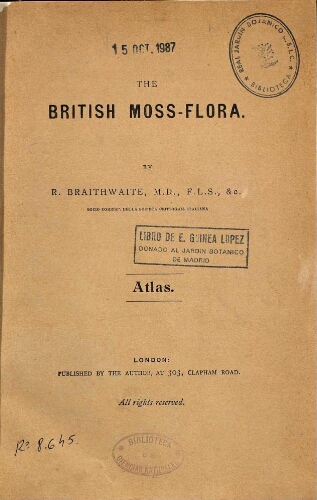 The British moss-flora. Atlas