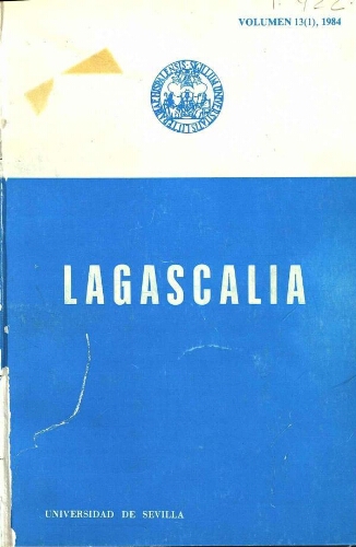 Lagascalia. Volumen 13