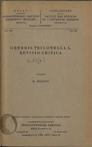 Generis Trigonella L. revisio critica. V