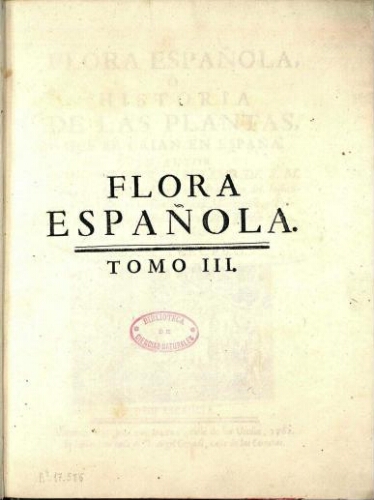 Flora española [...] T. 3