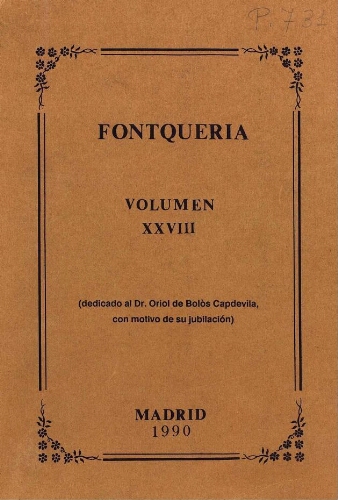 Fontqueria. Volumen 28