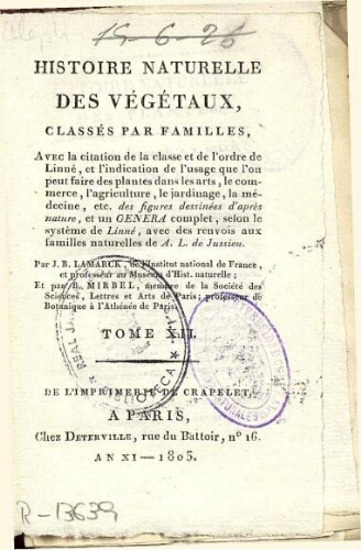 Histoire naturelle des végétaux, classés par familles [...] Tome XII