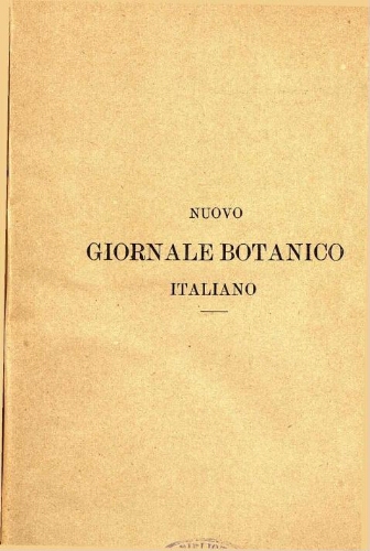 Nuovo Giornale botanico italiano. V. 24