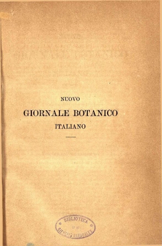 Nuovo Giornale botanico italiano. V. 14