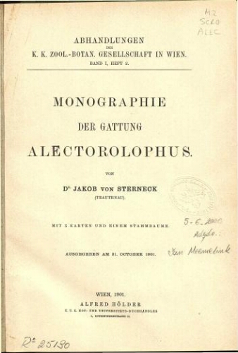 Monographie der Gattung Alectorolophus