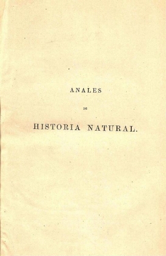 Anales de la Sociedad Española de Historia Natural. Tomo décimoséptimo
