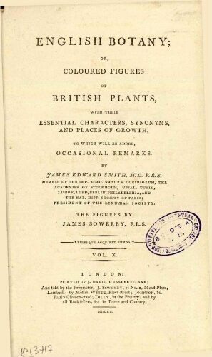 English botany [...] Vol. X