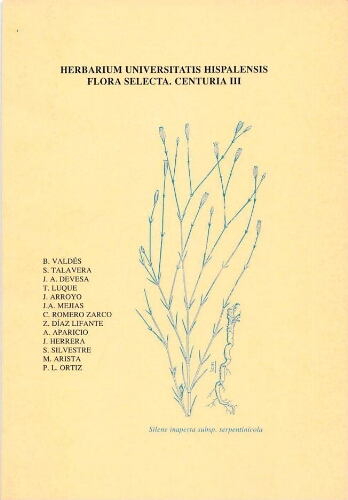Herbarium Universitatis Hispalensis. Flora selecta. Centuria 3