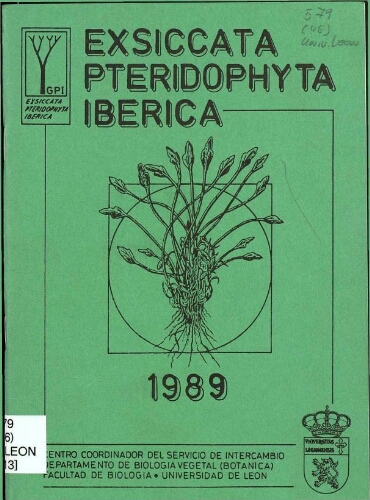 Exsiccata pteridophyta iberica. 1989 [Vol. 4]