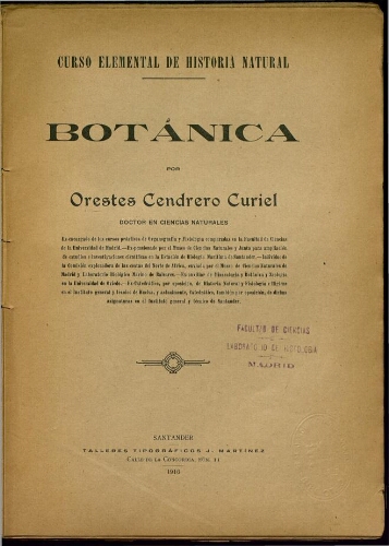 Botánica : curso elemental de historia natural