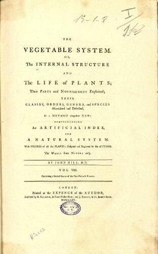 The vegetable system [...] Vol. VIII