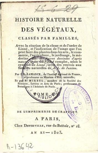 Histoire naturelle des végétaux, classés par familles [...] Tome XV