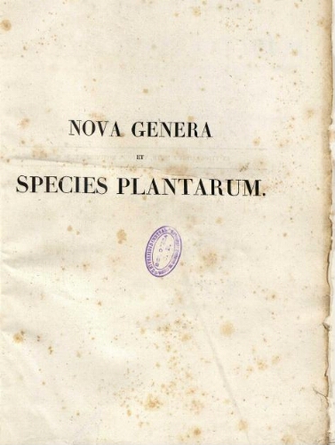Nova genera et species plantarum [...] Tomus septimus