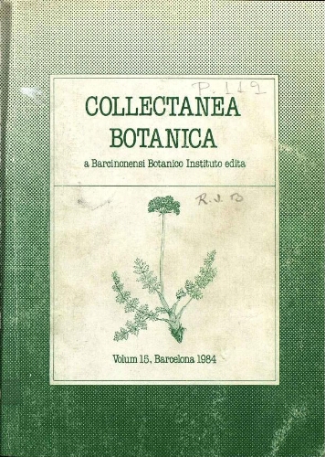 Collectanea botanica (Barcelona) [...] Vol. 15