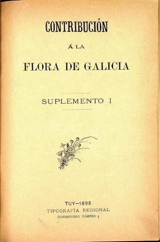 Contribución á la flora de Galicia. Suplemento 1