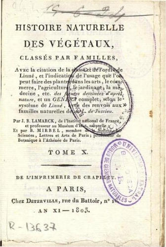 Histoire naturelle des végétaux, classés par familles [...] Tome X