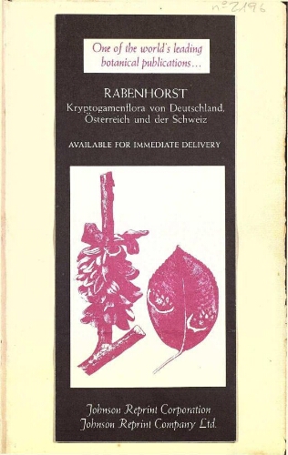 Rabenhorst's Kryptogamen-Flora [...] [Zweite Auflage] [...] [Band 4], Ergänzungsband