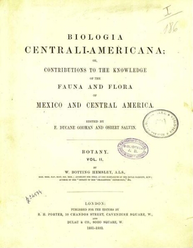 Biologia Centrali-Americana [...] Botany. Vol. II